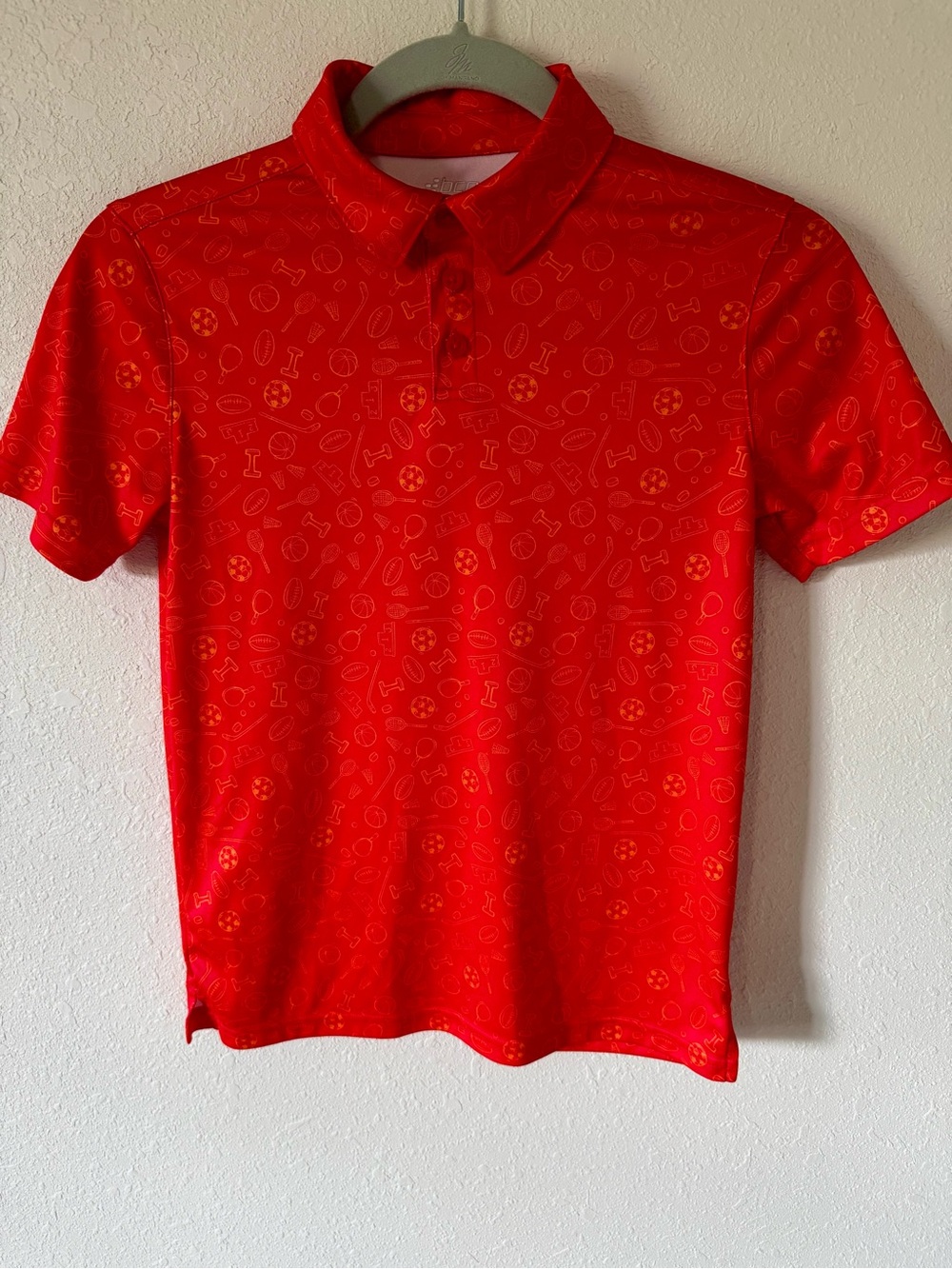 Boy’s Orange Polo Golf Shirt Size Medium 10-12